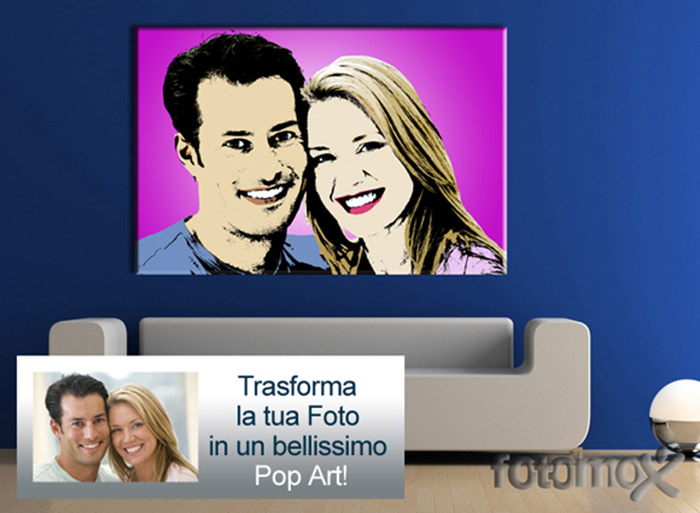 Trasforma la tua immagine in un pop art su tela canvas
