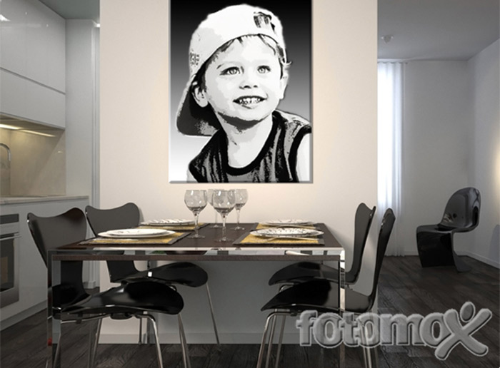 Pop art su Tela anche in bianco e nero