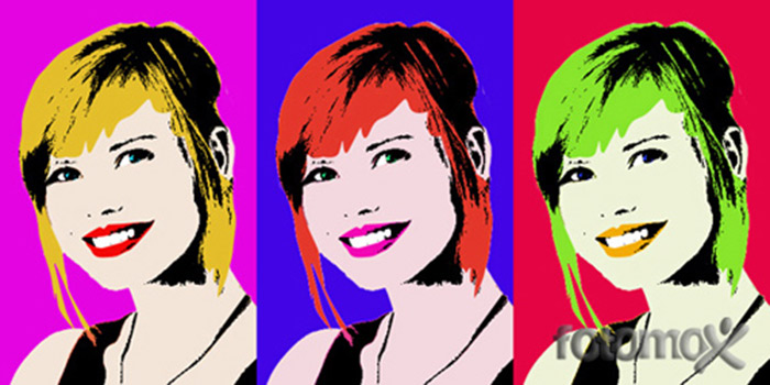 Scegli tra le varie dimensioni e inquadrature per la tua tela in stile pop art