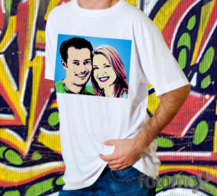 Pop art stampato ad alta qualità su maglia