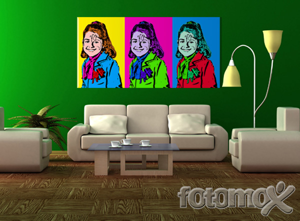foto pop art personalizzato su carta fotografica o tela