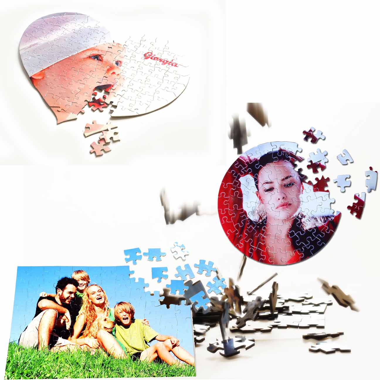Puzzle personalizzati con foto in cartone e in legno