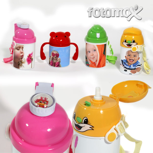 Borraccia in plastica personalizzata con foto 