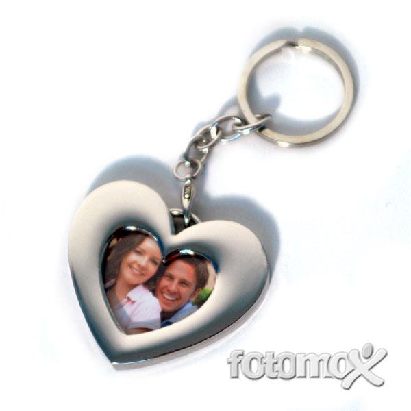 Portachiavi a cuore personalizzato con foto