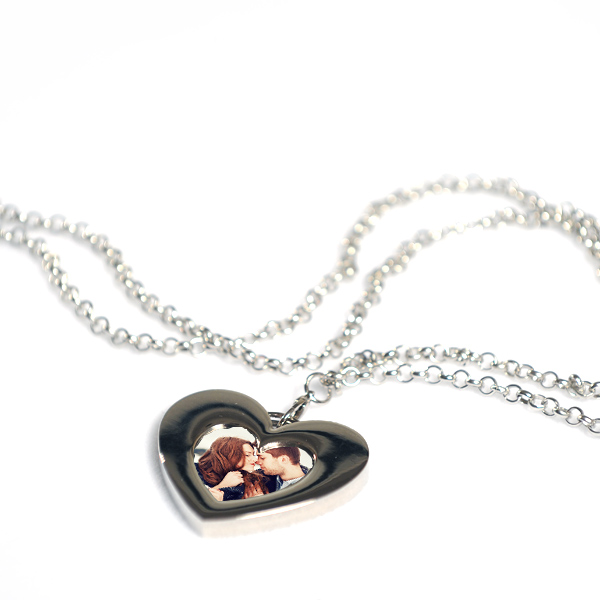 Collana a forma di cuore personalizzata con foto