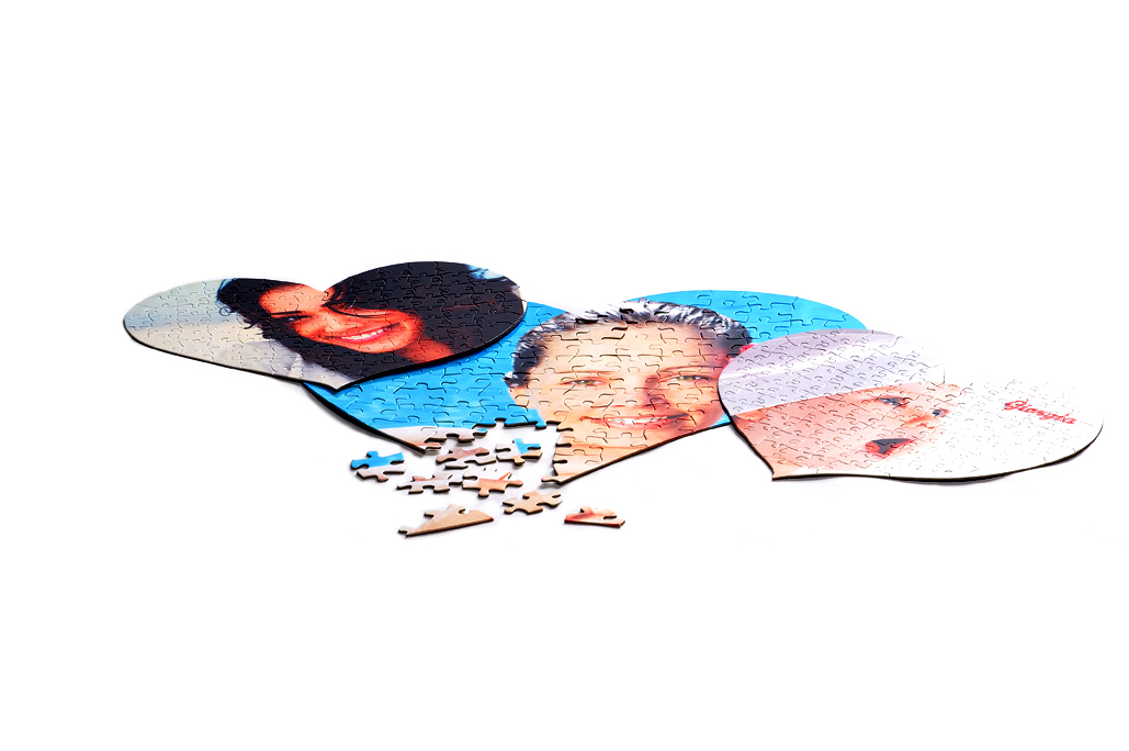 Foto puzzle a cuore personalizzato