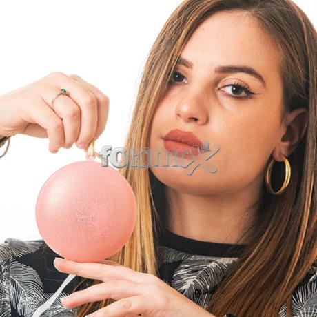 foto palla natalizia trasparente con foto
