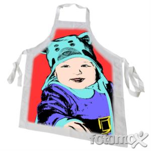 Grembiule pop art personalizzato con foto