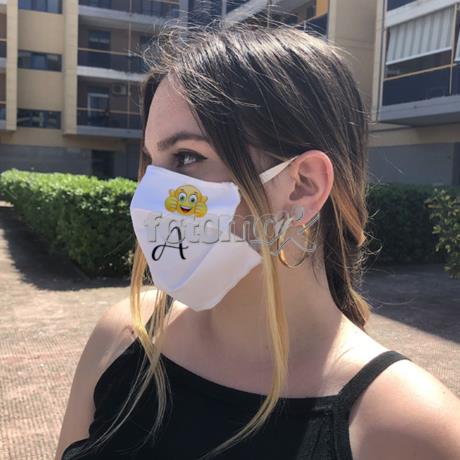 mascherina viso in tessuto personalizzata con foto e immagini