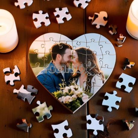 puzzle personalizzati a forma di cuore 