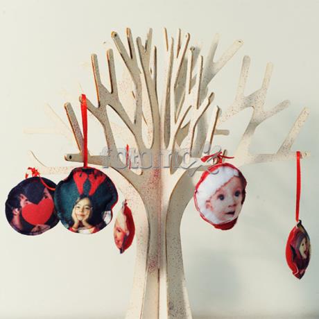 Albero di Natale in legno con foto