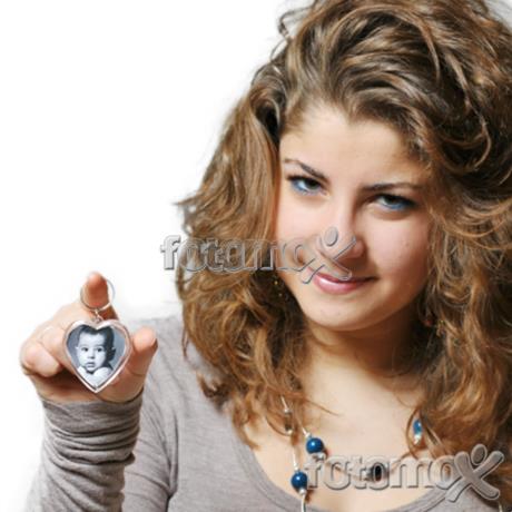 Portachiavi a cuore personalizzato con foto