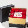 flower box personalizzato con rose rosse stabilizzate