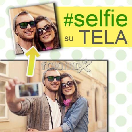 i tuoi selfie stampati su tela